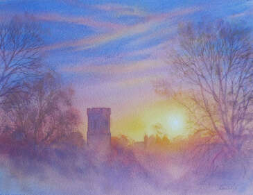 Daybreak, All Saints church, Broseley