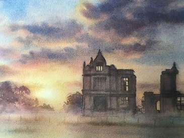 Fiery evening, Moreton Corbet